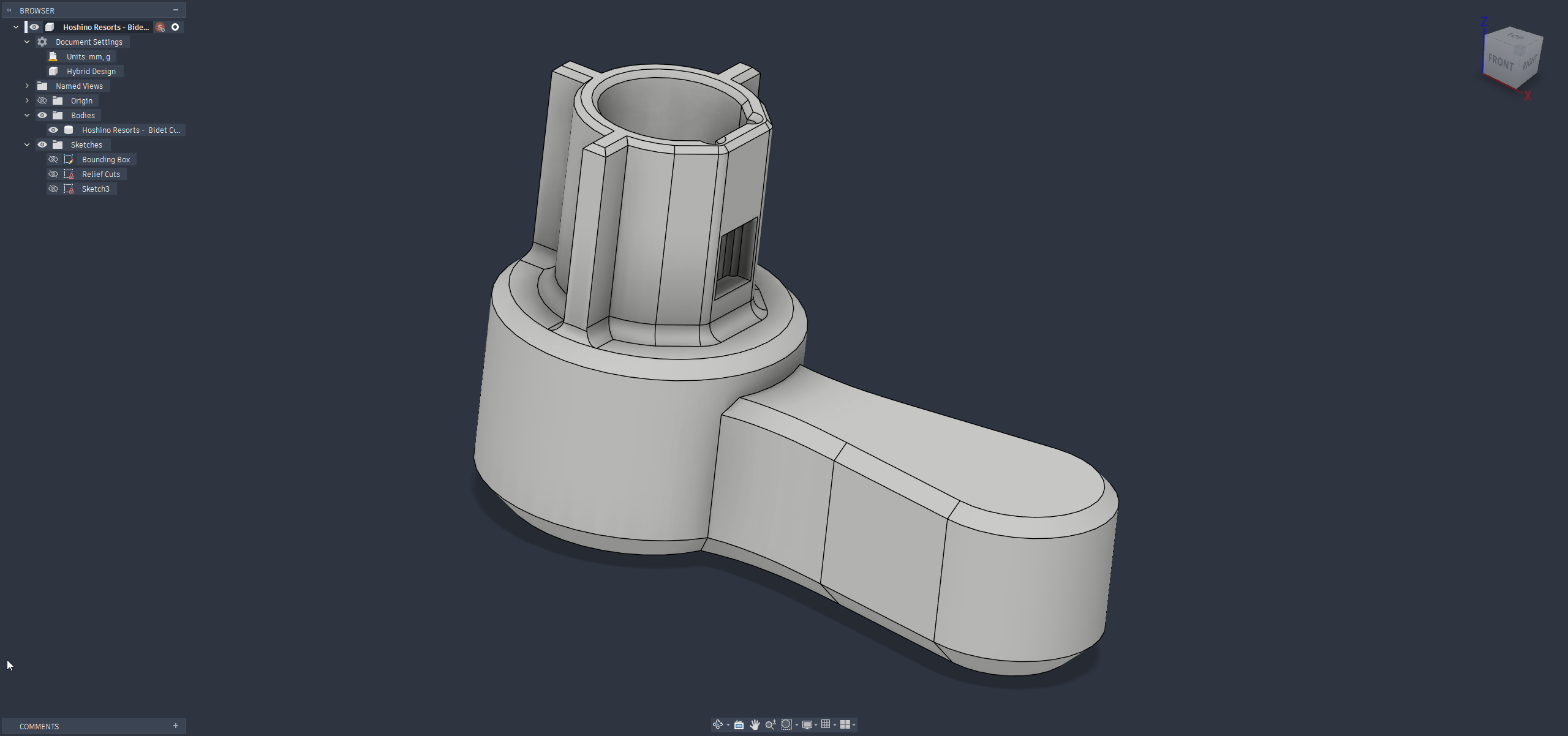 Bidet Lever Arm (Flow Control), project view 4