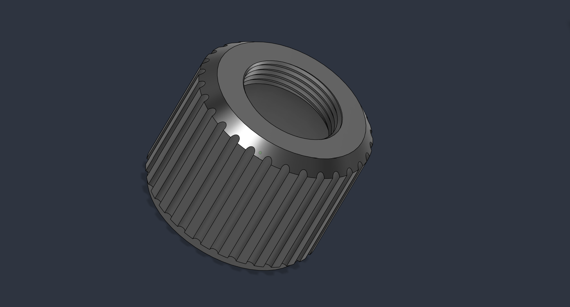 Retaining Collar for Woodchipper Solenoid Assembly, M24 x 1.5, project view 5